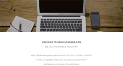Desktop Screenshot of earlyupgrade.com
